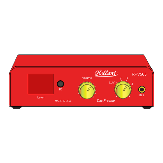 Bellari RVP565 Connection Manual
