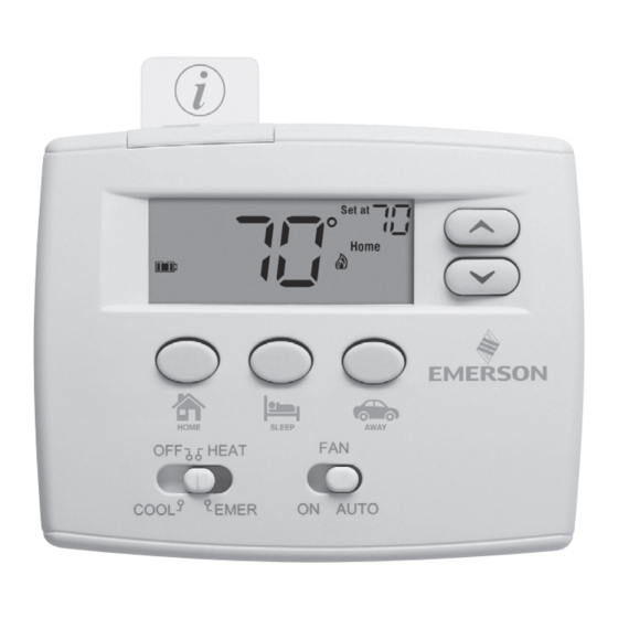 EMERSON 1F89EZ-0251 INSTALLATION INSTRUCTIONS AND USE MANUAL Pdf ...