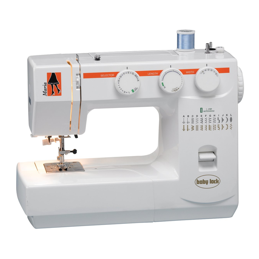 BABY LOCK A_LINE MARIA BL23A INSTRUCTION AND REFERENCE MANUAL Pdf