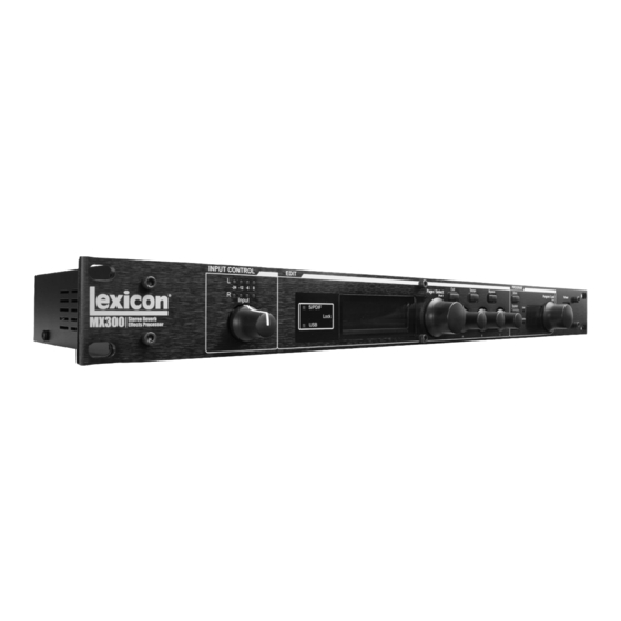 Lexicon MX300 User Manual