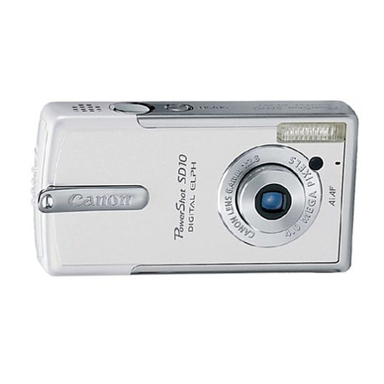 CANON POWERSHOT SD10 MANUAL Pdf Download ManualsLib