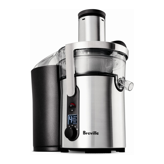 BREVILLE THE JUICE FOUNTAIN BJE510XL INSTRUCTION BOOK Pdf Download