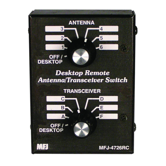 MFJ -4726RC Installation Instruction