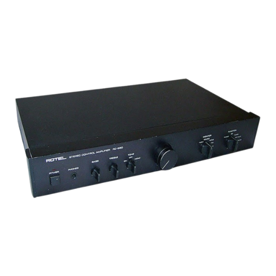 Rotel RC-850 Owner's Manual