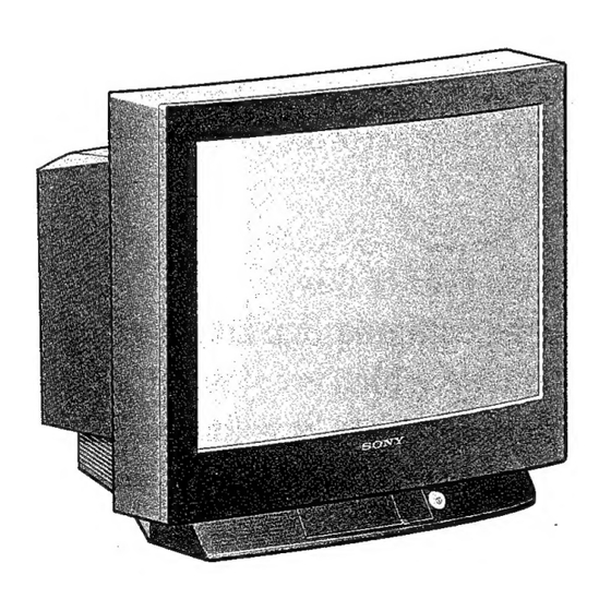 Sony SuperTrinitron KV-25F1U Operating Instructions Manual