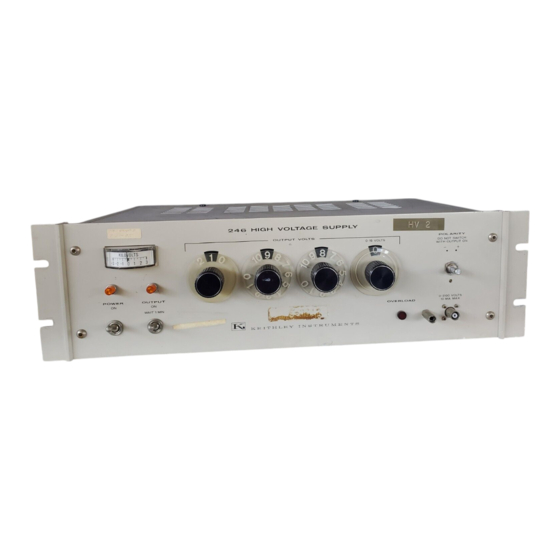 Keithley 246 Instruction Manual