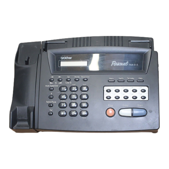 Brother FAX255 Service Manual