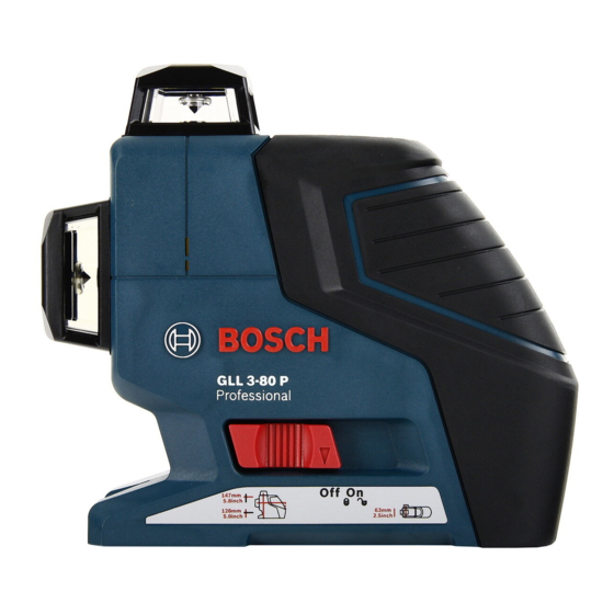 Bosch gll3-80 P Line Laser Level Manuals