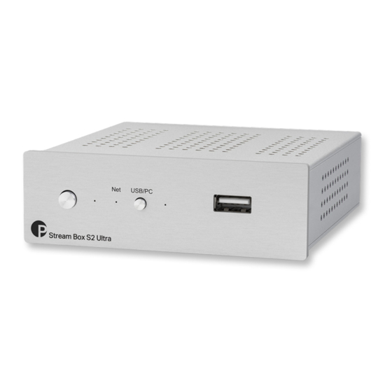 Pro-Ject Audio Systems Stream Box S2 Ultra Manual