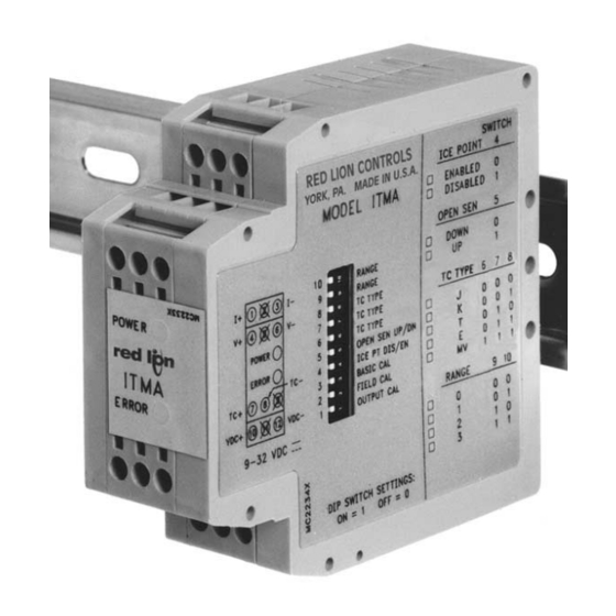 red lion ITMA DC Quick Start Manual