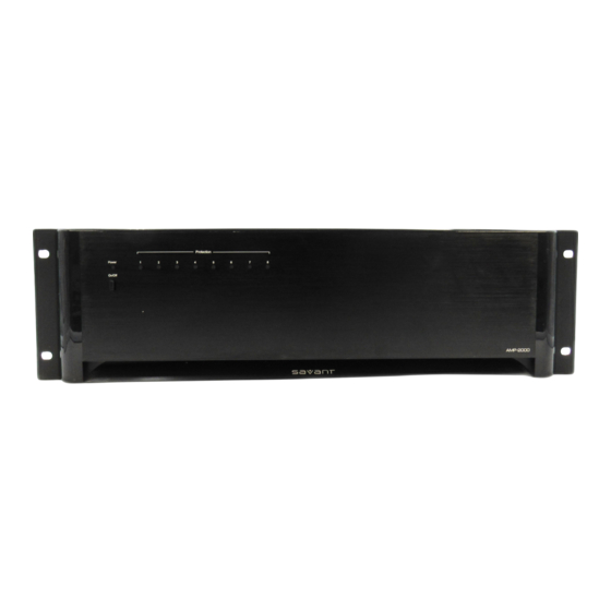 Savant AMP-2000-00 Quick Reference Manual