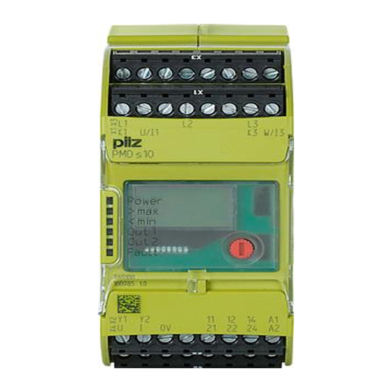 Pilz PMD s10 Operating Manual