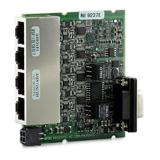 National Instruments NI 9237E Series Operating Instructions And Specifications