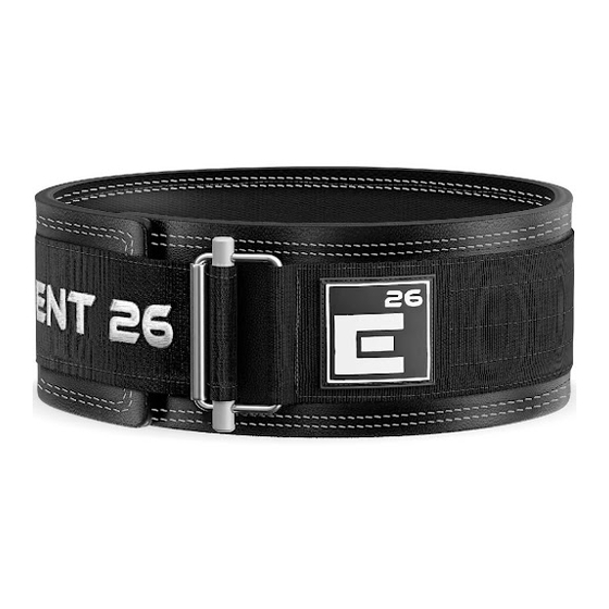 Element 26 Self-Locking Weight Lifting Belt Instructional Manual