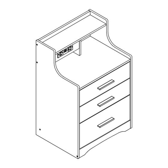 VABCHES J3L101BS01 LED Nightstand Drawers Manuals