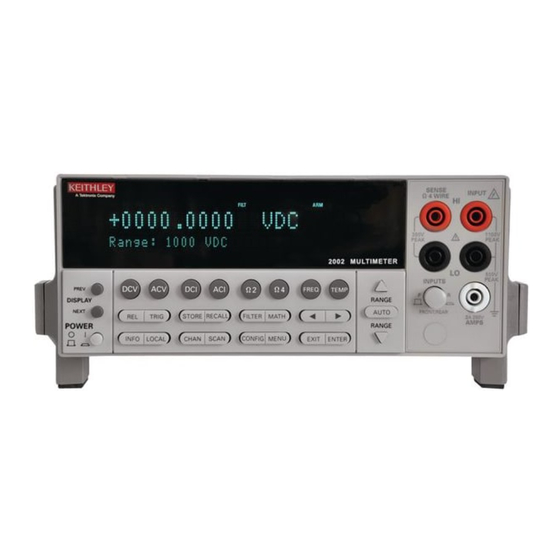 Keithley 2002 Getting Started Manual