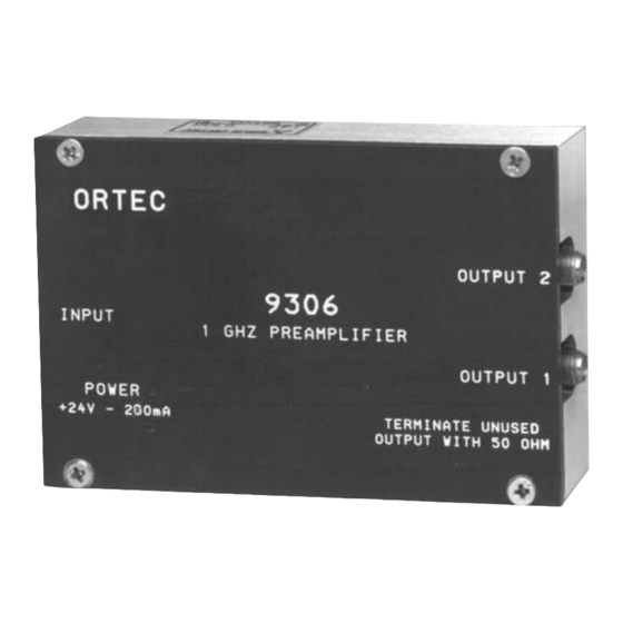 ORTEC 9306 Operating And Service Manual