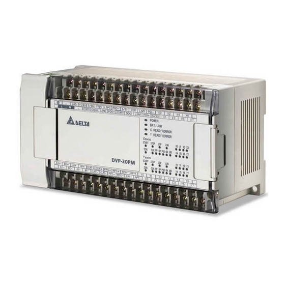 Delta DVP-PM Series PLC Motion Controller Manuals