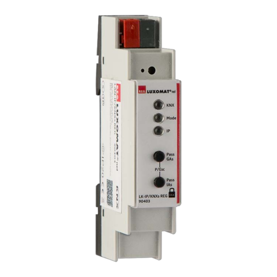B.E.G. LUXOMAT LK-IP/KNXs REG Manuals