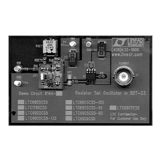 Linear Technology DC814 Quick Start Manual