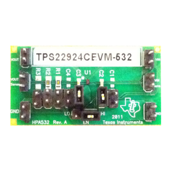 Texas Instruments TPS22924EVM-532 User Manual