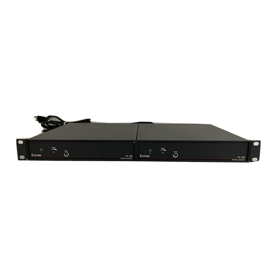 Extron electronics PA 250 User Manual