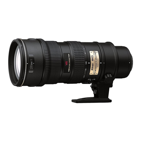 Nikon AF-S VR Zoom-Nikkor ED 70-200mm f/2.8G IF Repair Manual