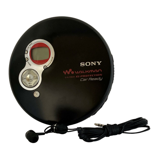 Sony Walkman D-EJ755 Service Manual