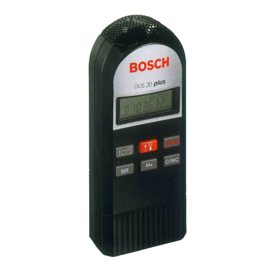 Bosch DUS 20 plus Manuals