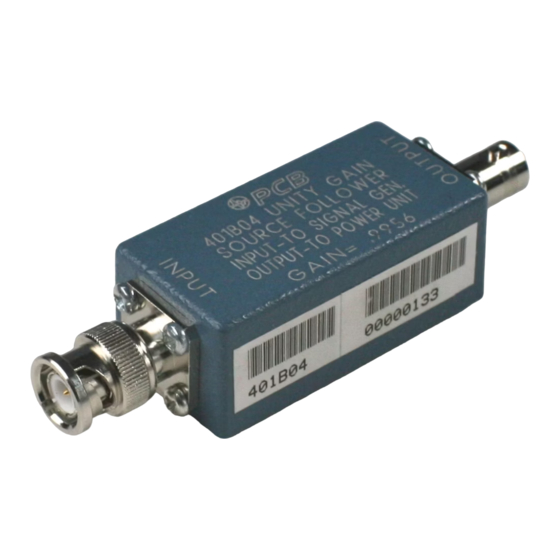 PCB Piezotronics 401B04 Installation And Operating Manual