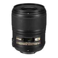 Nikon AF-S Micro NIKKOR User Manual