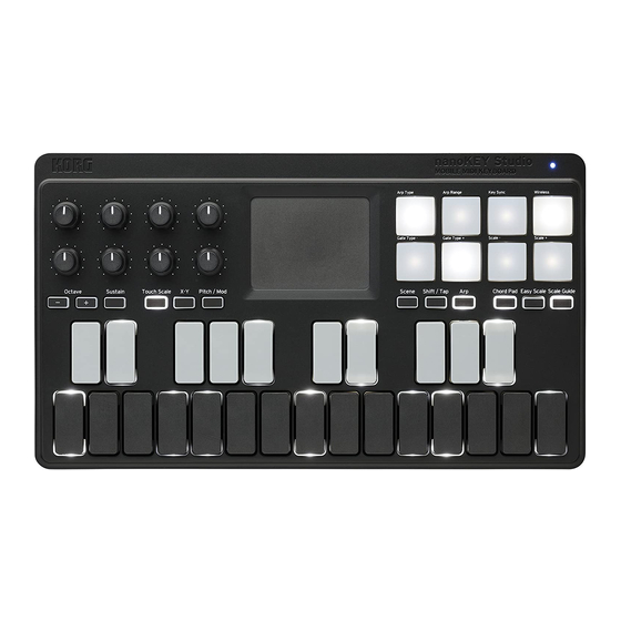 Korg nanoKEY Studio Quick Start Manual