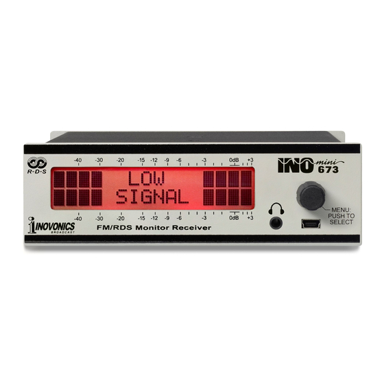 Inovonics INOmini 673 Installation & User Manual