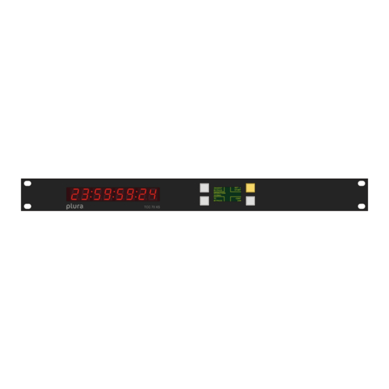 Plura TCC70XS Installation & Operation Manual