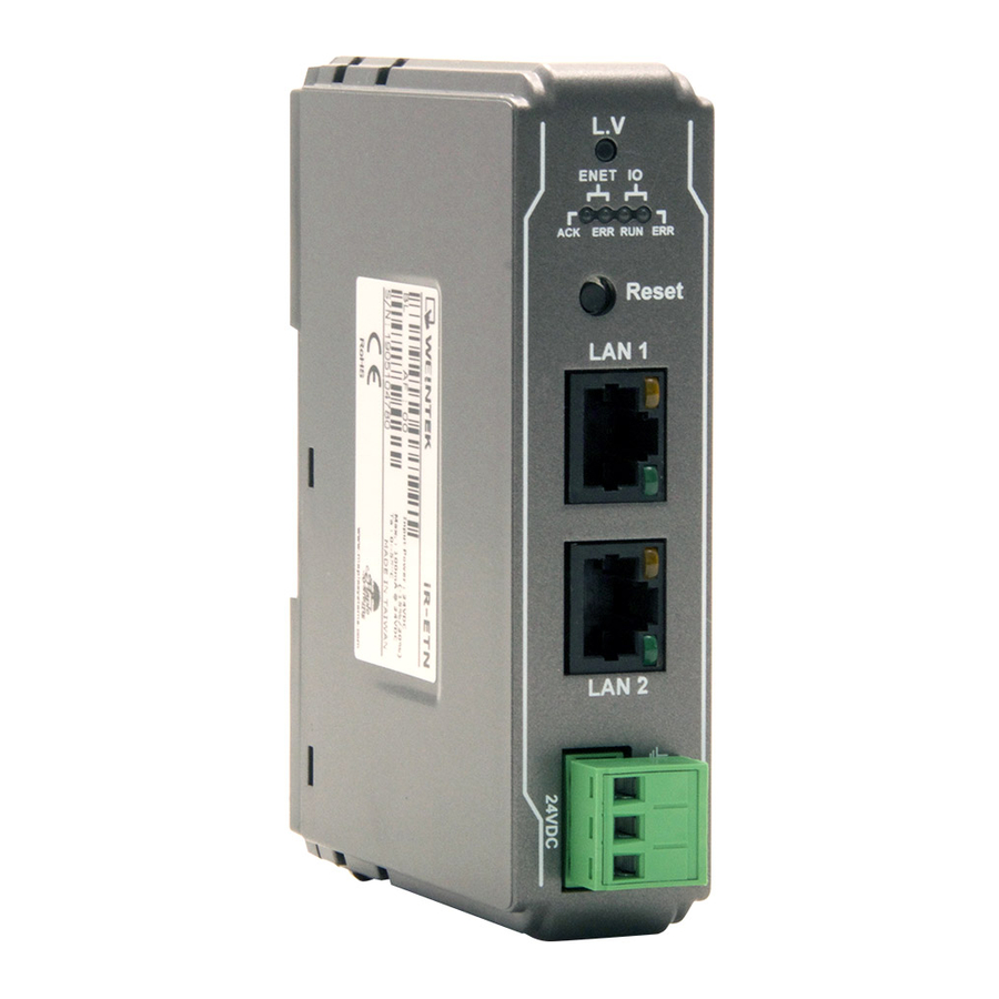 weintek iR-ETN Series Installation Instruction