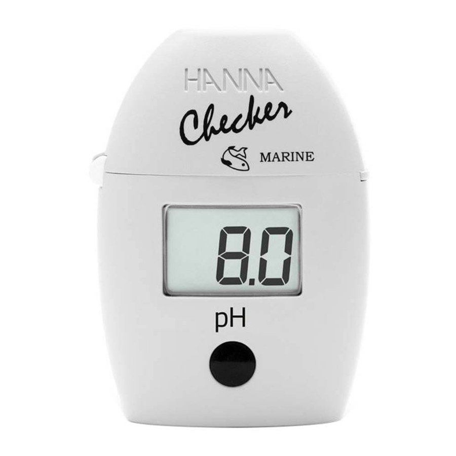 User Manuals: Hanna Instruments Checker HC Colorimeter