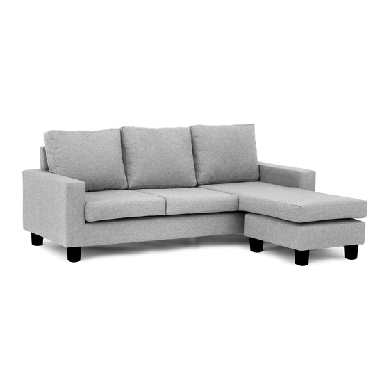 Living Spaces LONDON OPTICAL REVERSIBLE SOFA CHAISE Assembly Instructions