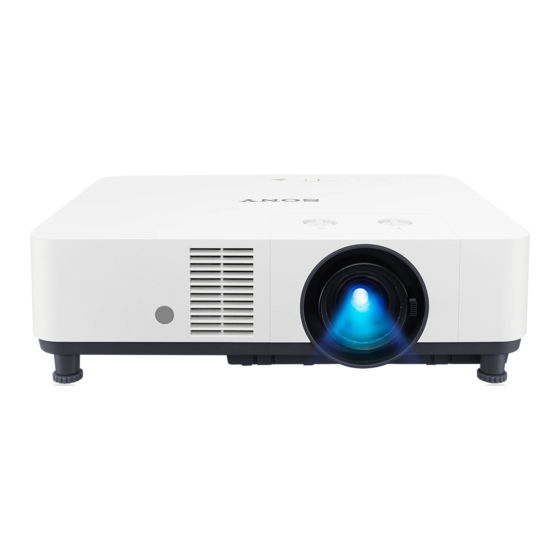 User Manuals: Sony VPL-PHZ60 Laser Projector