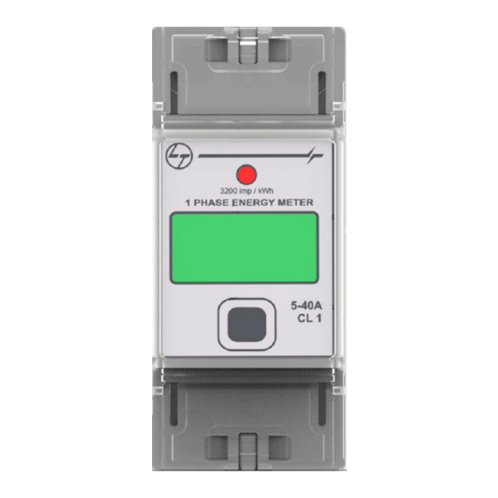 L&T Electrical & Automation 1 Phase DIN Rail Meter User Manual