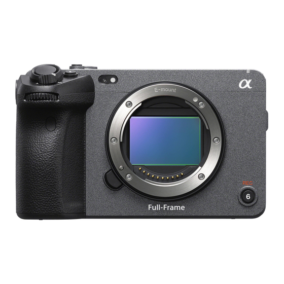 Sony Alpha FX3 Startup Manual