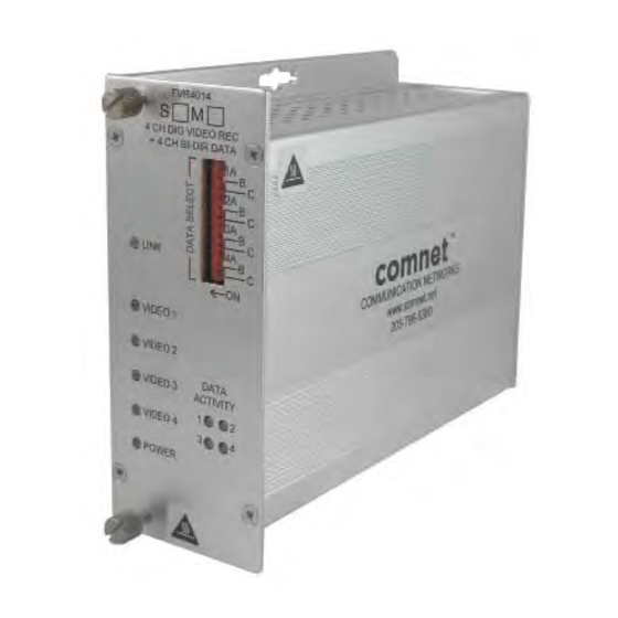 Comnet FVT4014 Installation And Operation Manual
