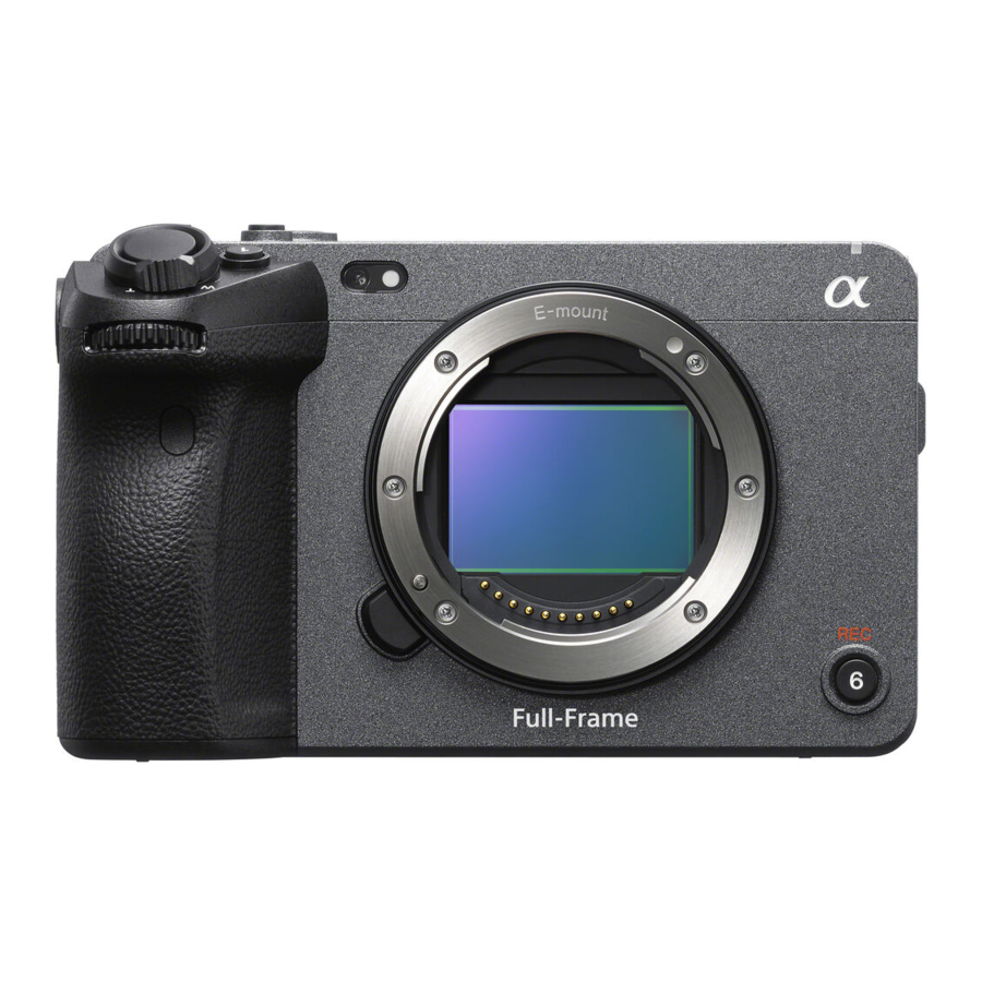 Sony Alpha FX3, ILME-FX3 - Cinema Line Full-frame Camera Startup Manual