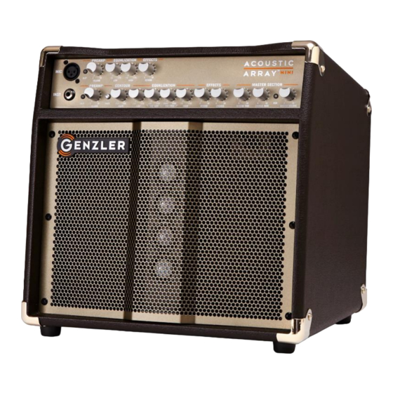 GENZLER ACOUSTIC ARRAY MINI Owner's Manual