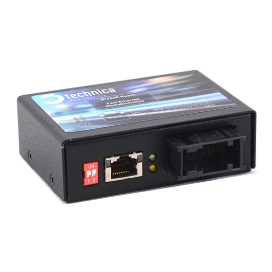 Technica Engineering 100BASE-T1 MEDIACONVERTER BCM Manuals