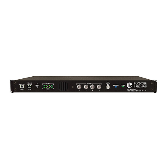 User Manuals: Blonder tongue HDE-2H/2S-QAM Encoder