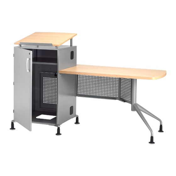 KI Instruct All Terrain Mobile Instructor's Desk Assembly Instructions