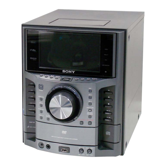 Sony HCD-GZR999DA Service Manual