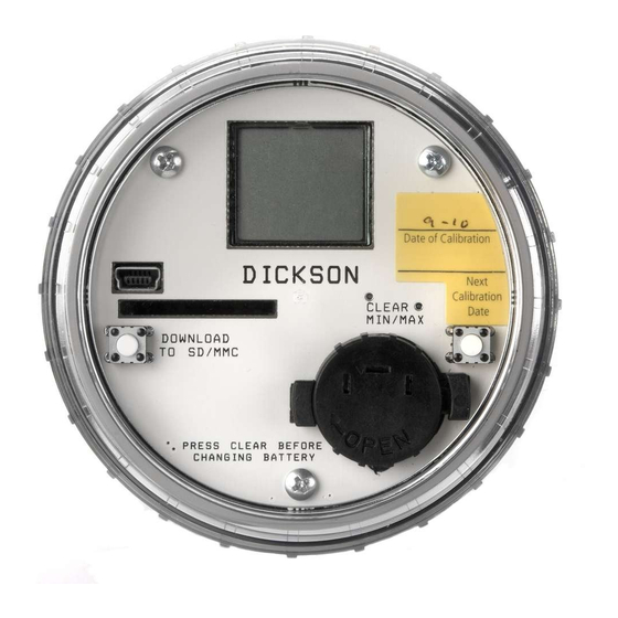 Dickson PR125 User Manual & Product Manual