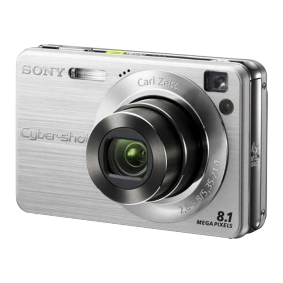 Sony DSC W130 - Cyber-shot Digital Camera Manuals