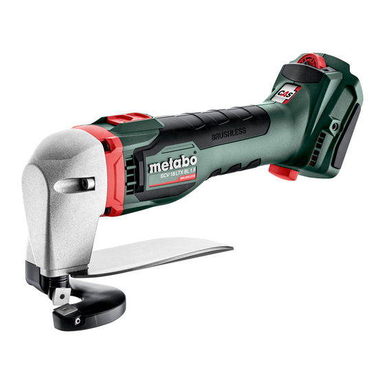 Metabo SCV 18 LTX BL 1.6 Instructions Manual